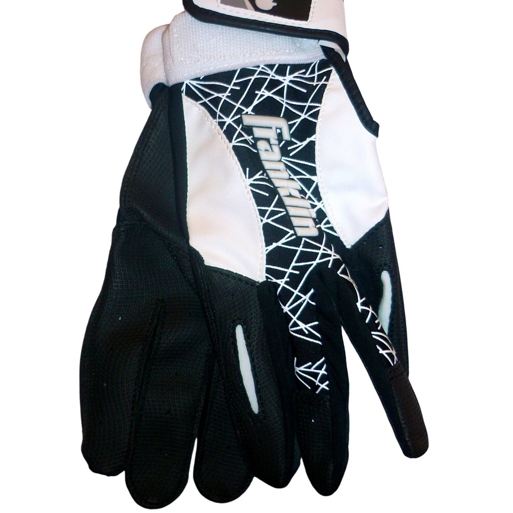 Franklin 2nd-Skinz Youth Large Batting Glove Black White MLB 20201F4S11